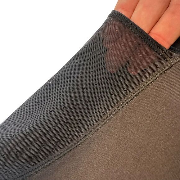 Lululemon Barre Star *Full-On Luon black mesh perforated high rise full length 2 - Picture 6 of 10